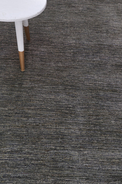 Handmade Afghan Dark Grey Wool Rug 260_198 cm