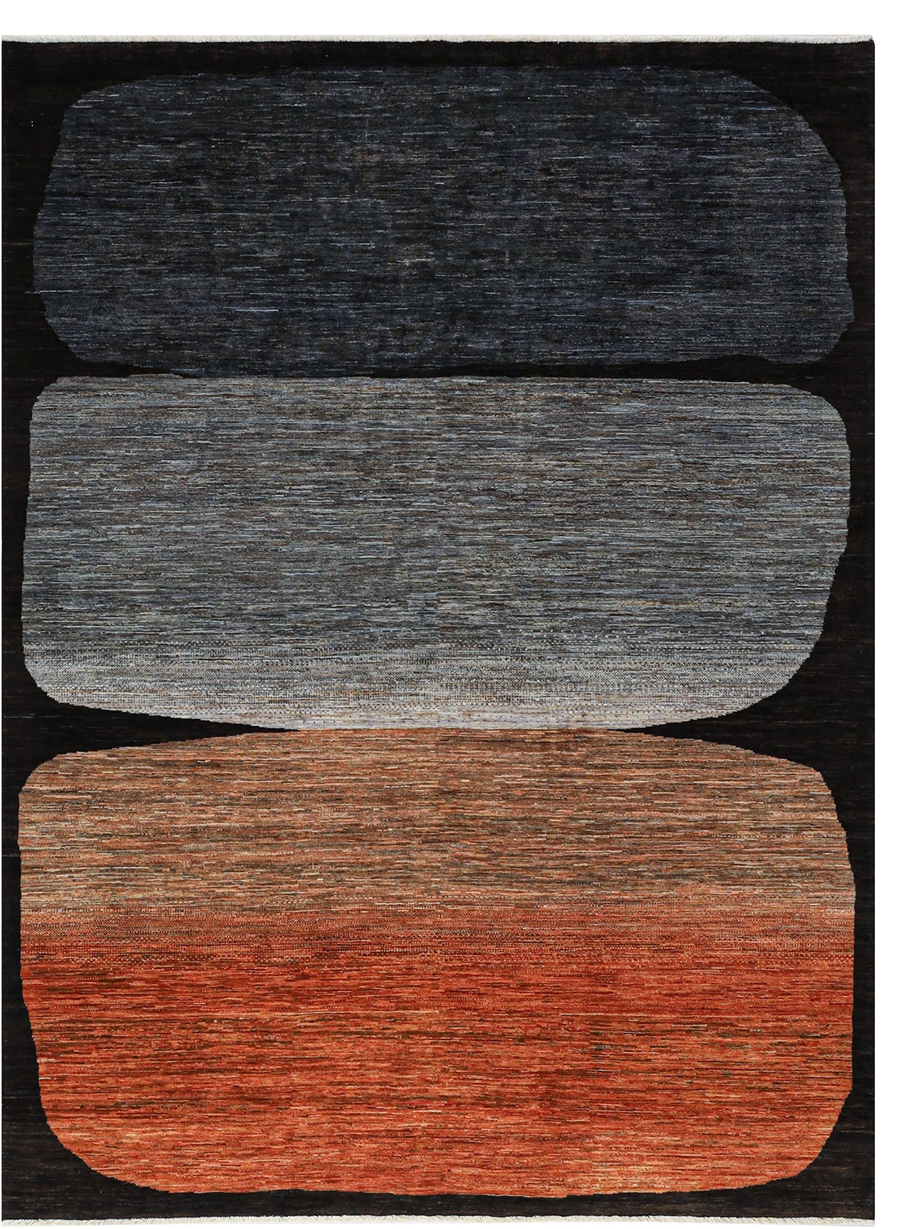 Modern design wool carpet, handmade, multi, 237x175cm