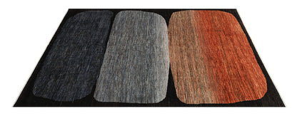 Modern design wool carpet, handmade, multi, 237x175cm