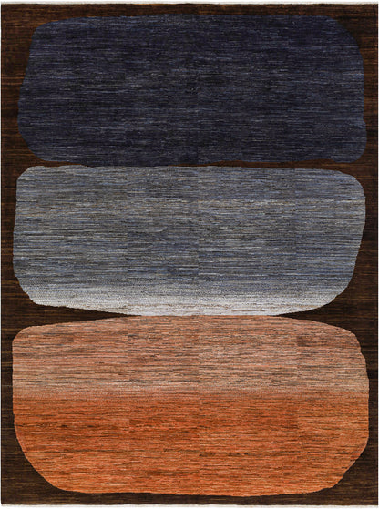 Modern design wool carpet, handmade, multi, 299x222cm