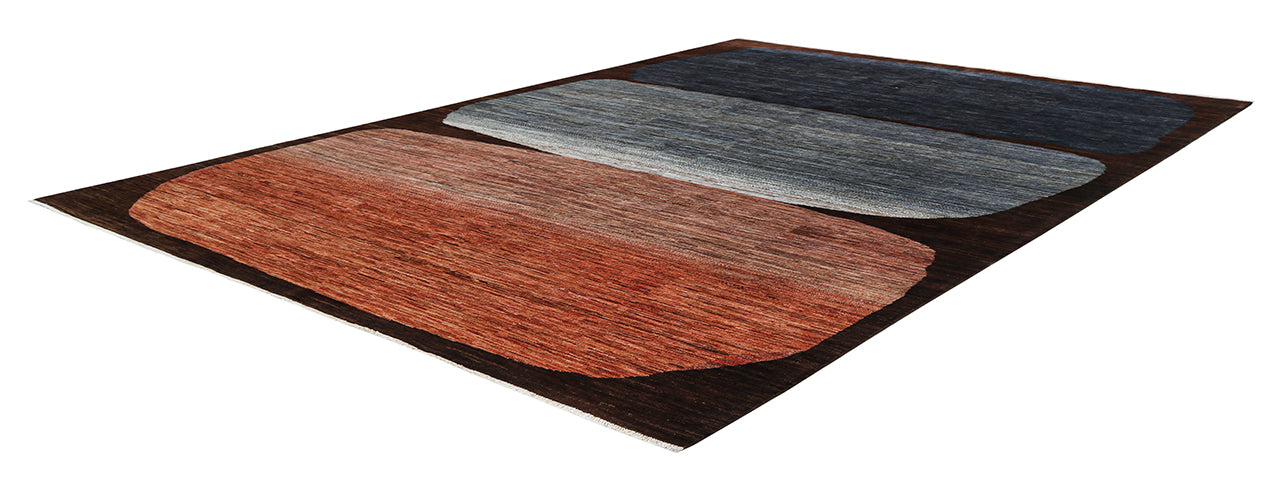 Modern design wool carpet, handmade, multi, 299x222cm