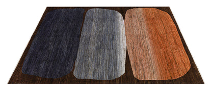 Modern design wool carpet, handmade, multi, 299x222cm
