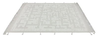 Tappeto design moderno bianco stile berbero, fatto a mano 305x197cm - CarpetLiving