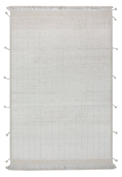 Modern design white Berber style carpet, handmade 306x202cm