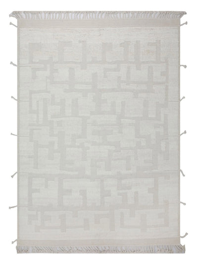 Tappeto design moderno bianco stile berbero, fatto a mano 347x255cm - CarpetLiving