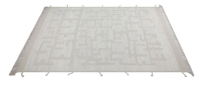 Tappeto design moderno bianco stile berbero, fatto a mano 347x255cm - CarpetLiving