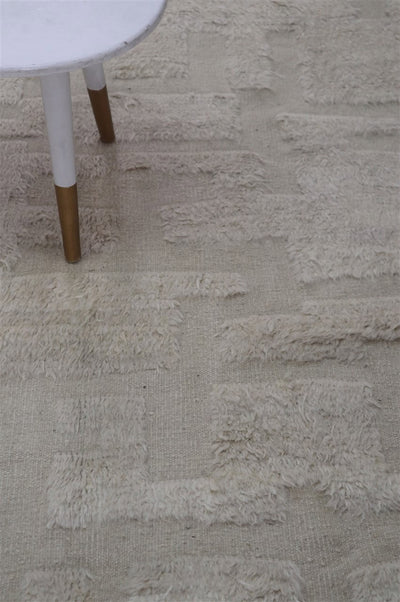 Tappeto design moderno bianco stile berbero, fatto a mano 347x255cm - CarpetLiving
