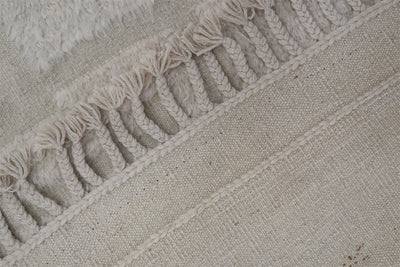 Tappeto design moderno bianco stile berbero, fatto a mano 347x255cm - CarpetLiving
