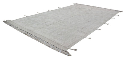 Modern design white Berber style carpet, handmade 310x206cm