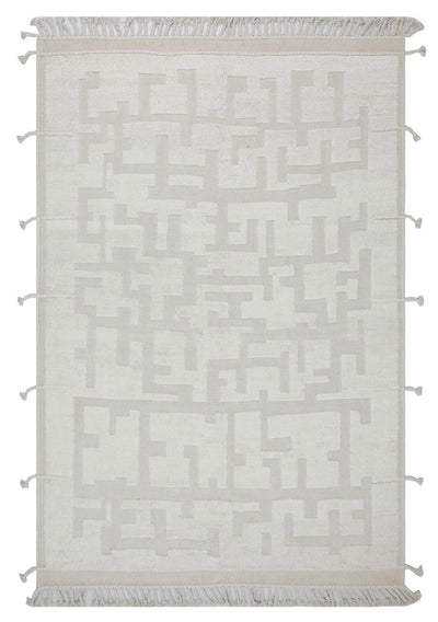 Tappeto design moderno bianco stile berbero, fatto a mano 292x204cm - CarpetLiving