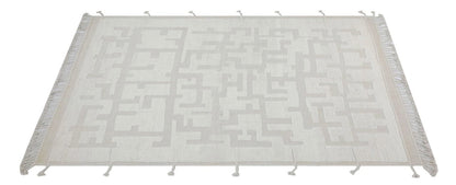 Modern design white Berber style carpet, handmade 292x204cm
