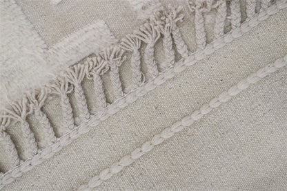 Modern design white Berber style carpet, handmade 292x204cm