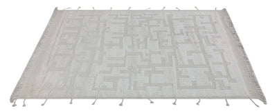 Tappeto design moderno bianco stile berbero, fatto a mano 352x249cm - CarpetLiving