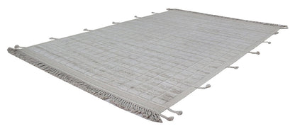 Modern design white Berber style carpet, handmade 298x204cm