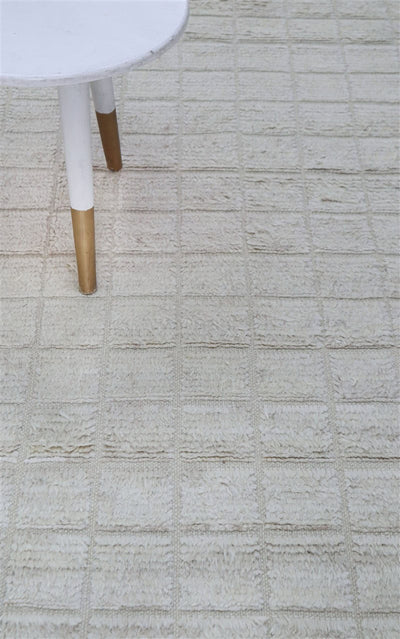 Tappeto design moderno bianco stile berbero, fatto a mano 298x204cm - CarpetLiving