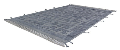 Tappeto design moderno blu stile berbero, fatto a mano 297x211cm - CarpetLiving