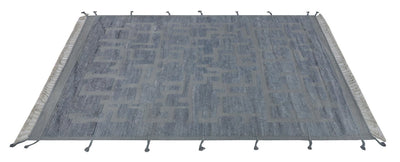 Tappeto design moderno blu stile berbero, fatto a mano 297x211cm - CarpetLiving
