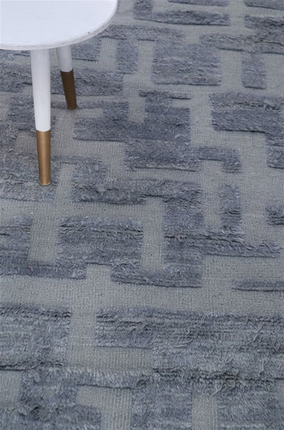 Tappeto design moderno blu stile berbero, fatto a mano 297x211cm - CarpetLiving