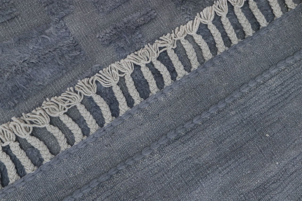 Tappeto design moderno blu stile berbero, fatto a mano 297x211cm
