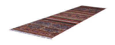 Tappeto passatoia Afghan multicolore in lana, fatto a mano 337x82cm - CarpetLiving