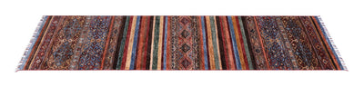 Tappeto passatoia Afghan multicolore in lana, fatto a mano 337x82cm - CarpetLiving