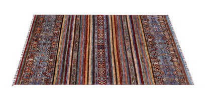 Afghan wool carpet multi, handmade 240x174cm
