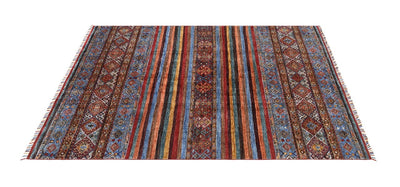 Tappeto Afghan multicolore in lana, fatto a mano 244x172cm - CarpetLiving