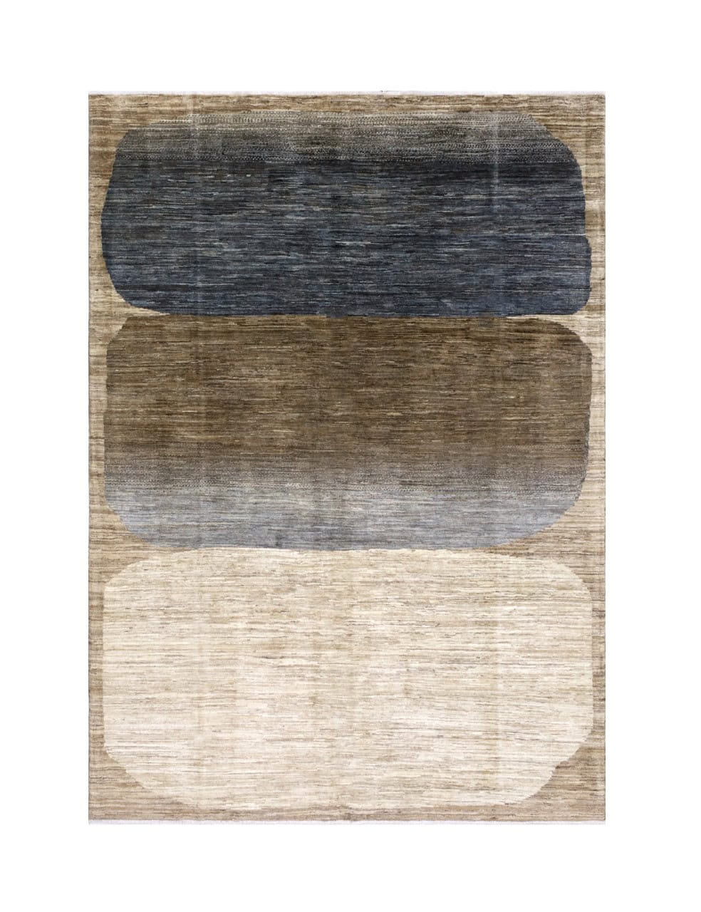 Modern design wool carpet, handmade, multi, 227x167cm