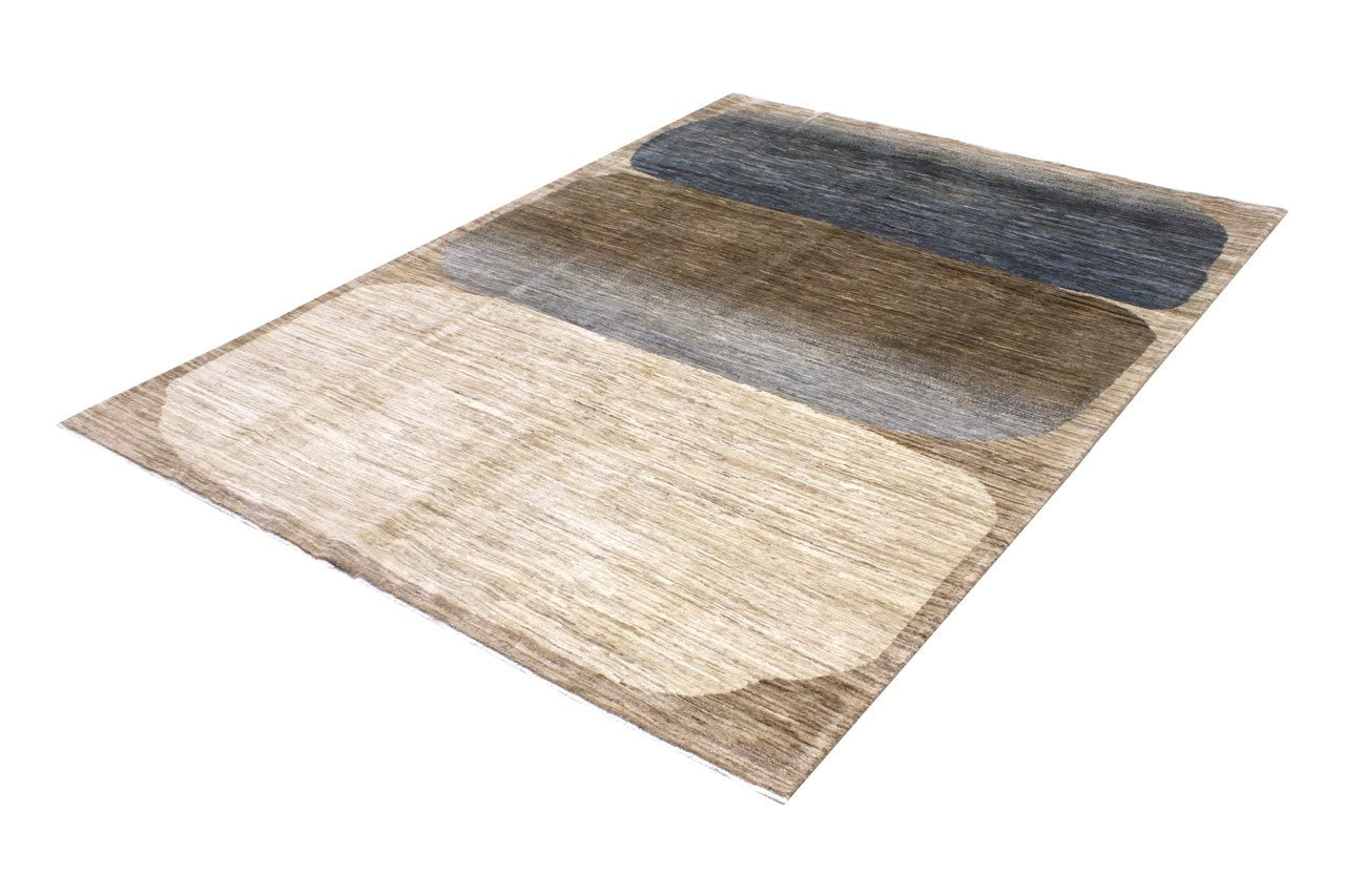 Modern design wool carpet, handmade, multi, 227x167cm