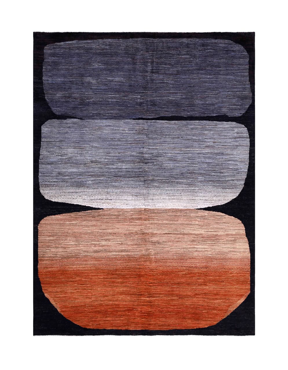Modern design wool carpet, handmade, multi, 227x170cm