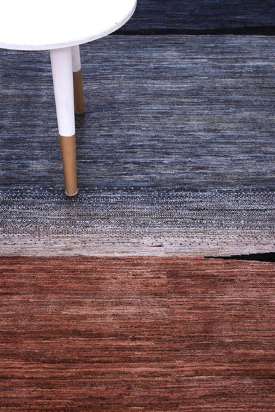 Tappeto moderno di design, fatto a mano, multicolore,  236x173cm