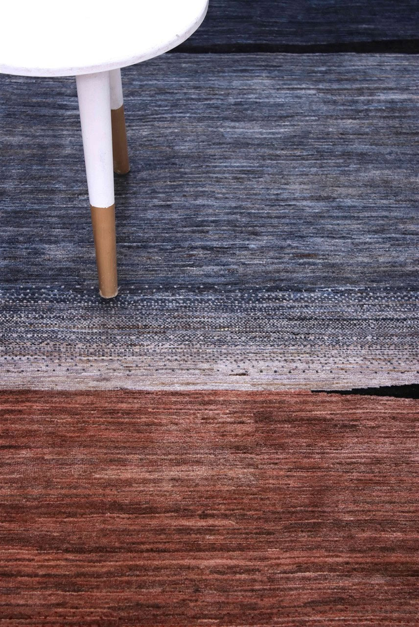 Modern design wool carpet, handmade, multi, 236x173cm