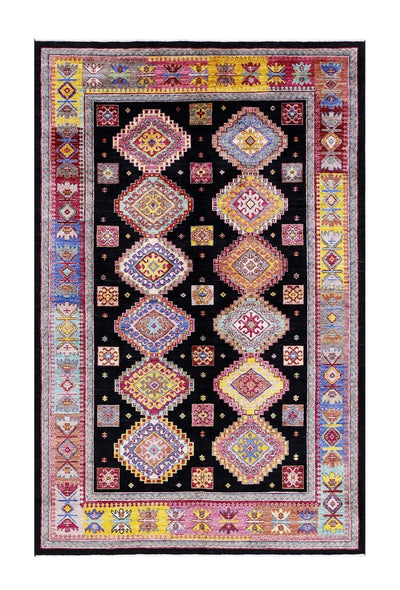 Tappeto Afghan multicolore in lana, fatto a mano 256x165cm - CarpetLiving