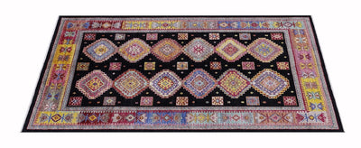 Tappeto Afghan multicolore in lana, fatto a mano 256x165cm - CarpetLiving
