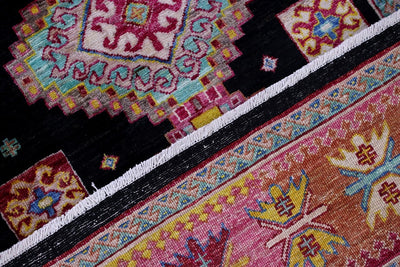 Tappeto Afghan multicolore in lana, fatto a mano 256x165cm - CarpetLiving