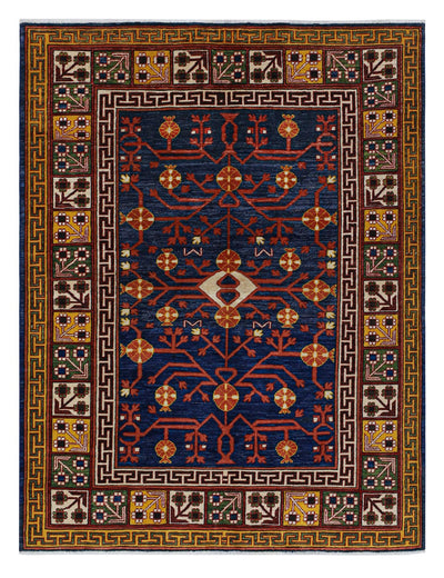 Tappeto Kazak Classico, Blu, fatto a mano, 195x151cm - CarpetLiving