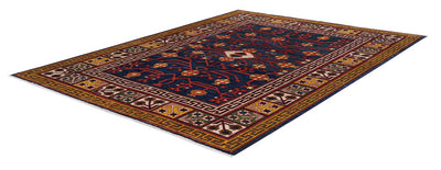 Tappeto Kazak Classico, Blu, fatto a mano, 195x151cm - CarpetLiving