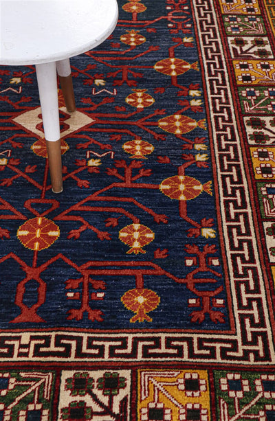Tappeto Kazak Classico, Blu, fatto a mano, 195x151cm - CarpetLiving