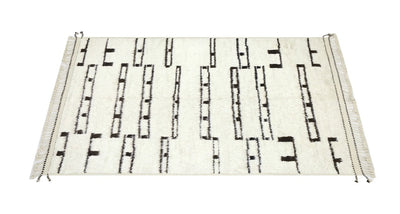 Tappeto design moderno bianco stile berbero, fatto a mano 299x210cm