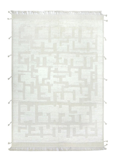 Tappeto design moderno bianco stile berbero, fatto a mano 347x255cm - CarpetLiving