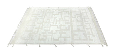 Tappeto design moderno bianco stile berbero, fatto a mano 347x255cm - CarpetLiving