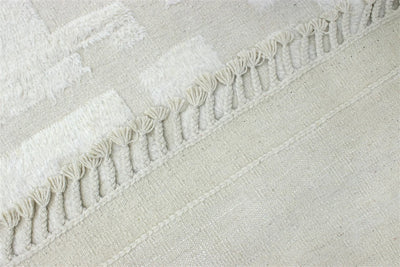 Tappeto design moderno bianco stile berbero, fatto a mano 347x255cm - CarpetLiving