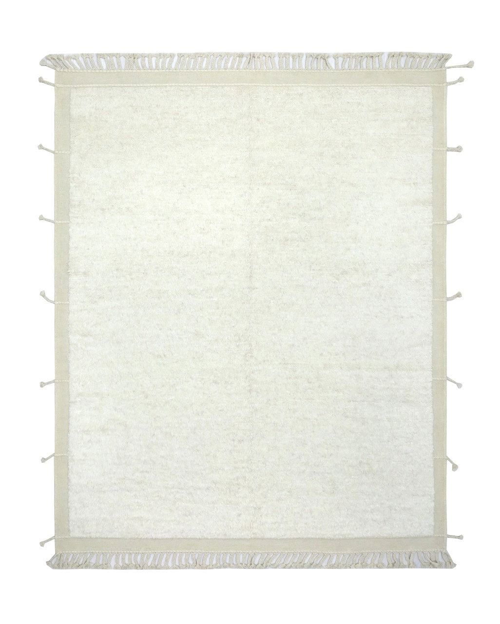 Modern design white Berber style carpet, handmade 304x248cm