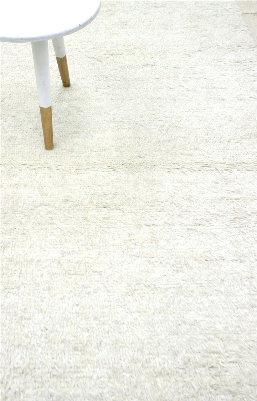 Modern design white Berber style carpet, handmade 304x248cm