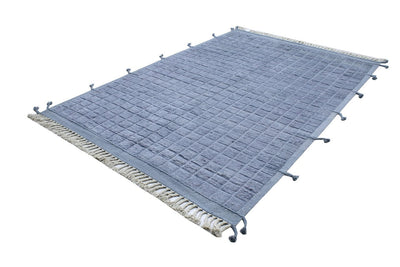 Tappeto design moderno blu stile berbero, fatto a mano 293x217cm - CarpetLiving