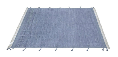 Modern blue Berber style carpet, handmade 293x217cm