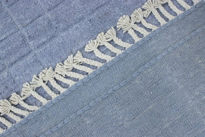 Tappeto design moderno blu stile berbero, fatto a mano 293x217cm - CarpetLiving