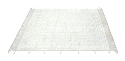 Tappeto design moderno bianco stile berbero, fatto a mano 294x213cm