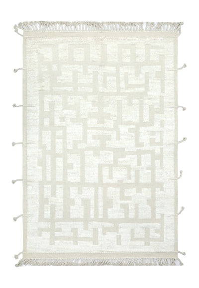 Tappeto design moderno bianco stile berbero, fatto a mano 299x206cm - CarpetLiving