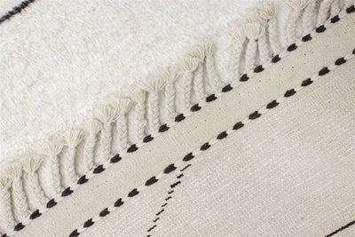 Modern design white Berber style carpet, handmade 306x250cm